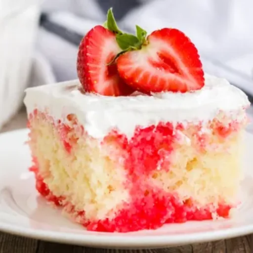 Jello Poke Cake (Strawberry)